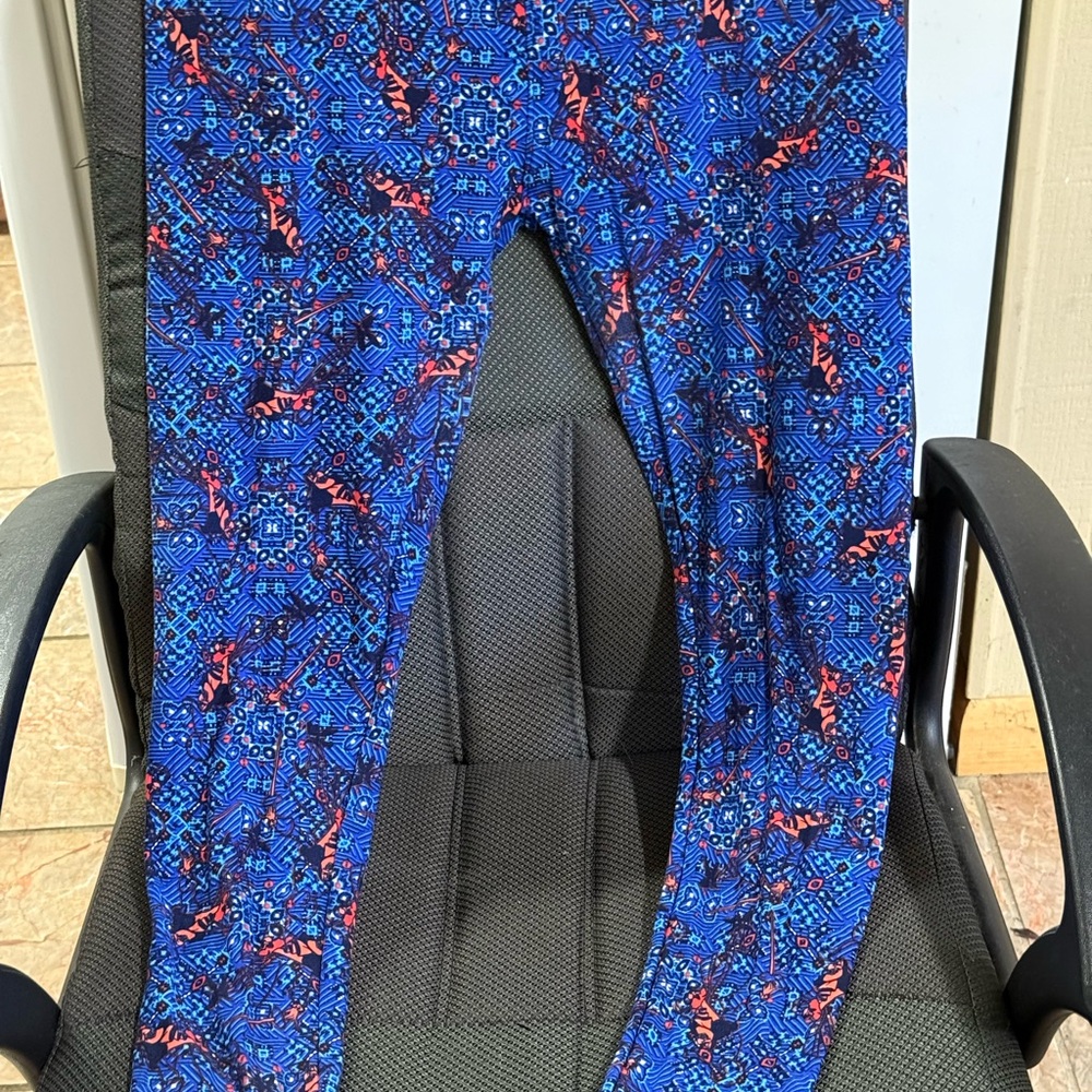 Vibrant Blue and Red Disney Captain Hook Leggings